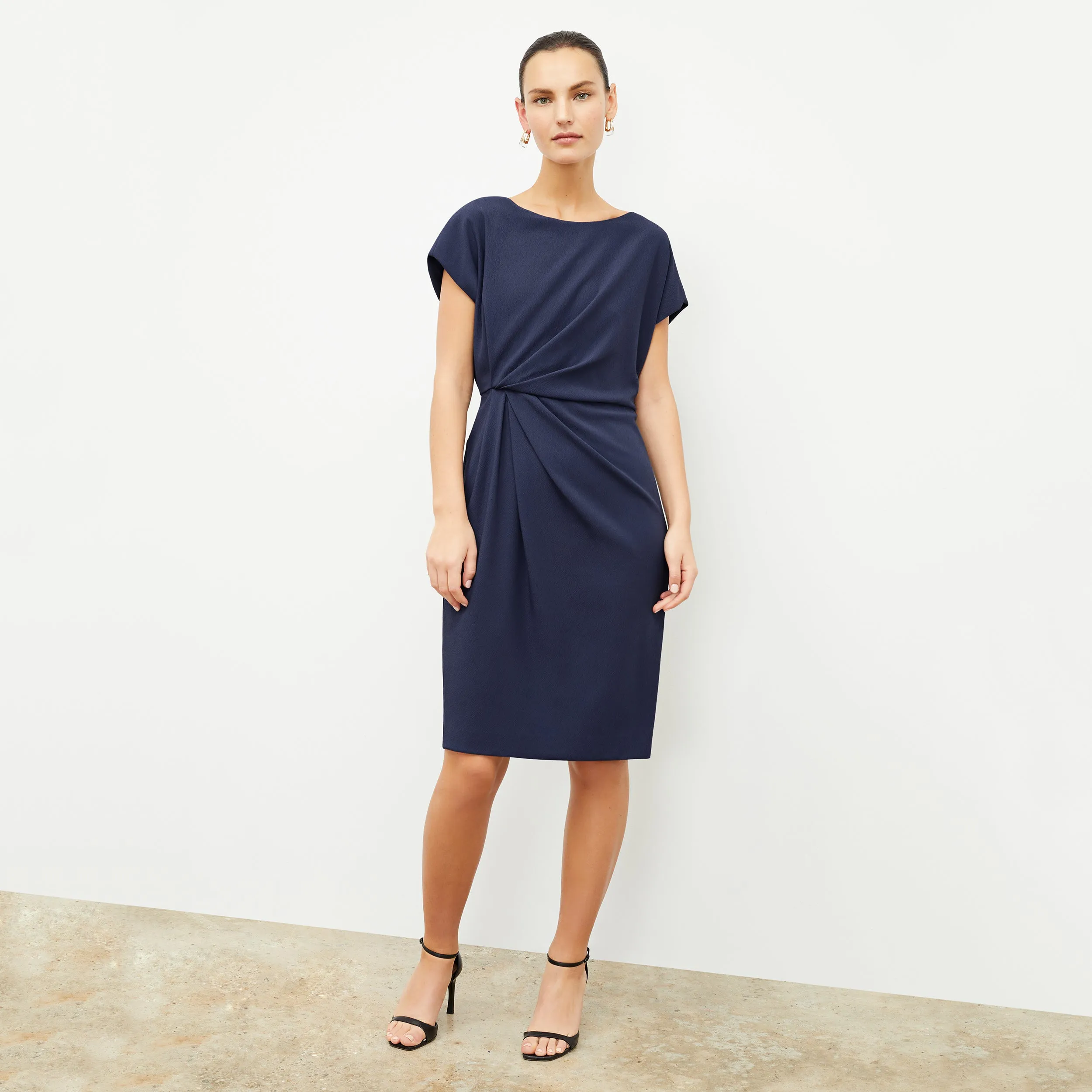 Jillian Dress - Eco Heavy Soft Wave :: Caspian Blue