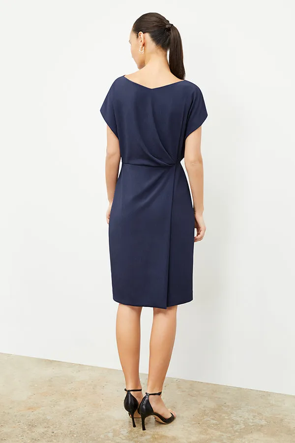 Jillian Dress - Eco Heavy Soft Wave :: Caspian Blue