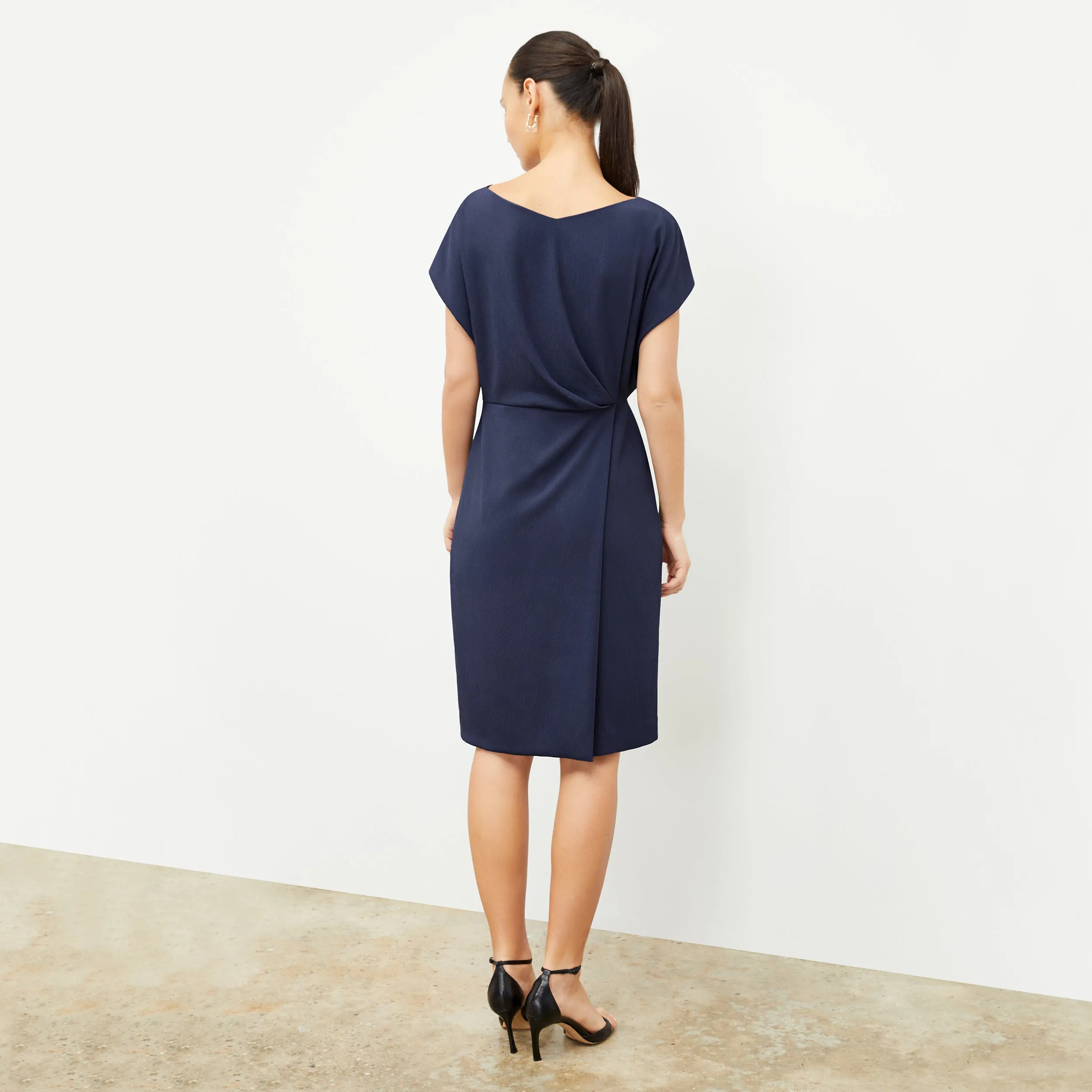 Jillian Dress - Eco Heavy Soft Wave :: Caspian Blue