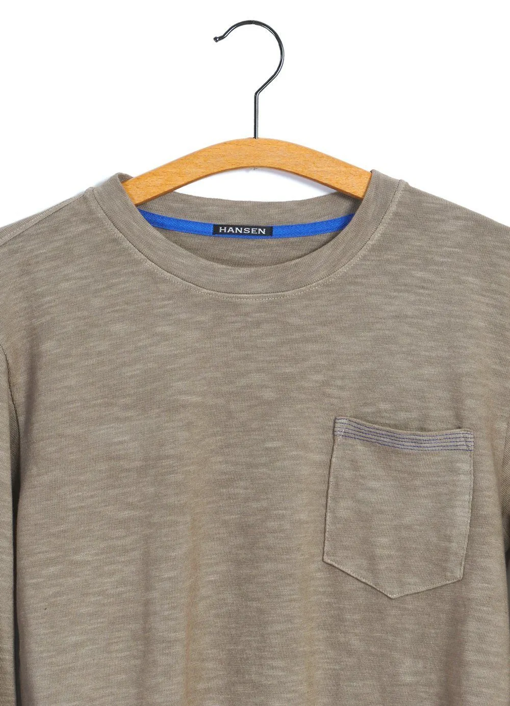 JONES | Long Sleeve Crew Neck Pocket T | Clay