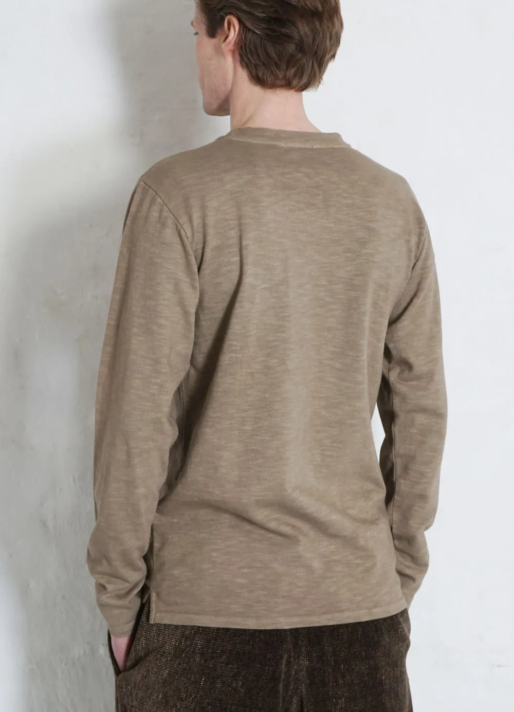 JONES | Long Sleeve Crew Neck Pocket T | Clay