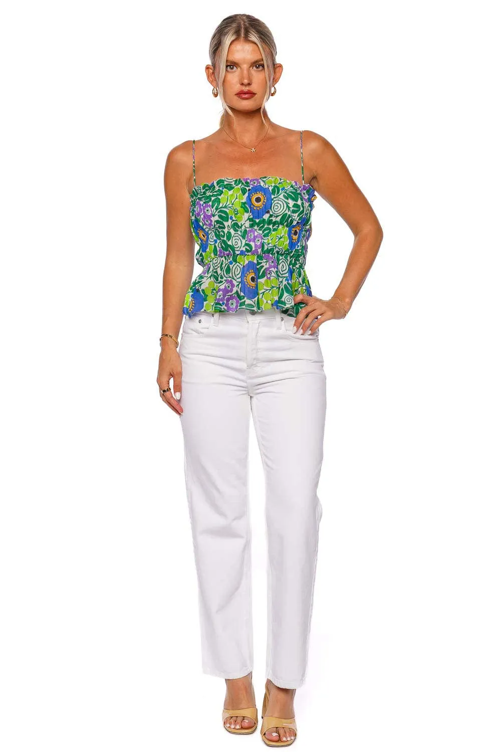 Julietta Wisteria Blossom Peplum Top