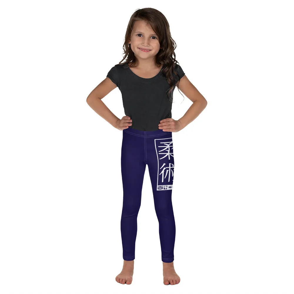 Kids' Girls Yoga Pants Workout Leggings Jiu-Jitsu 002 Midnight Blue