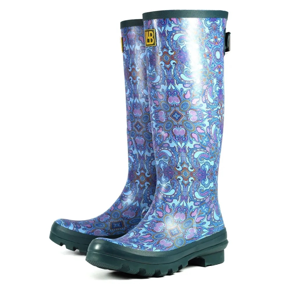 Ladies Laurence Llewelyn-Bowen Wellington Welly Paisley Multi Coloured 3 to 8 SALE