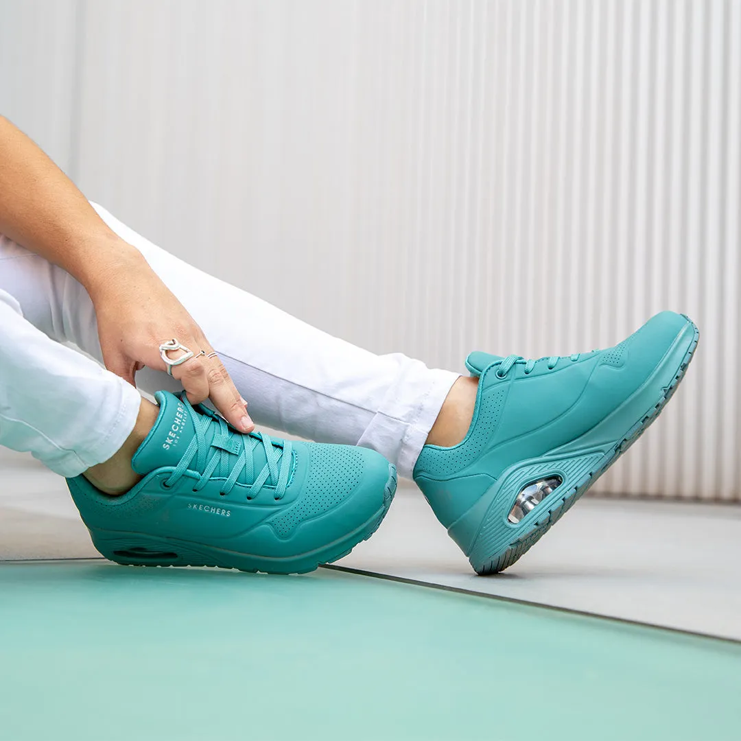 Ladies Skecher Trainers Turquoise Uno 2 Skecher Air 73690 TURQ sale