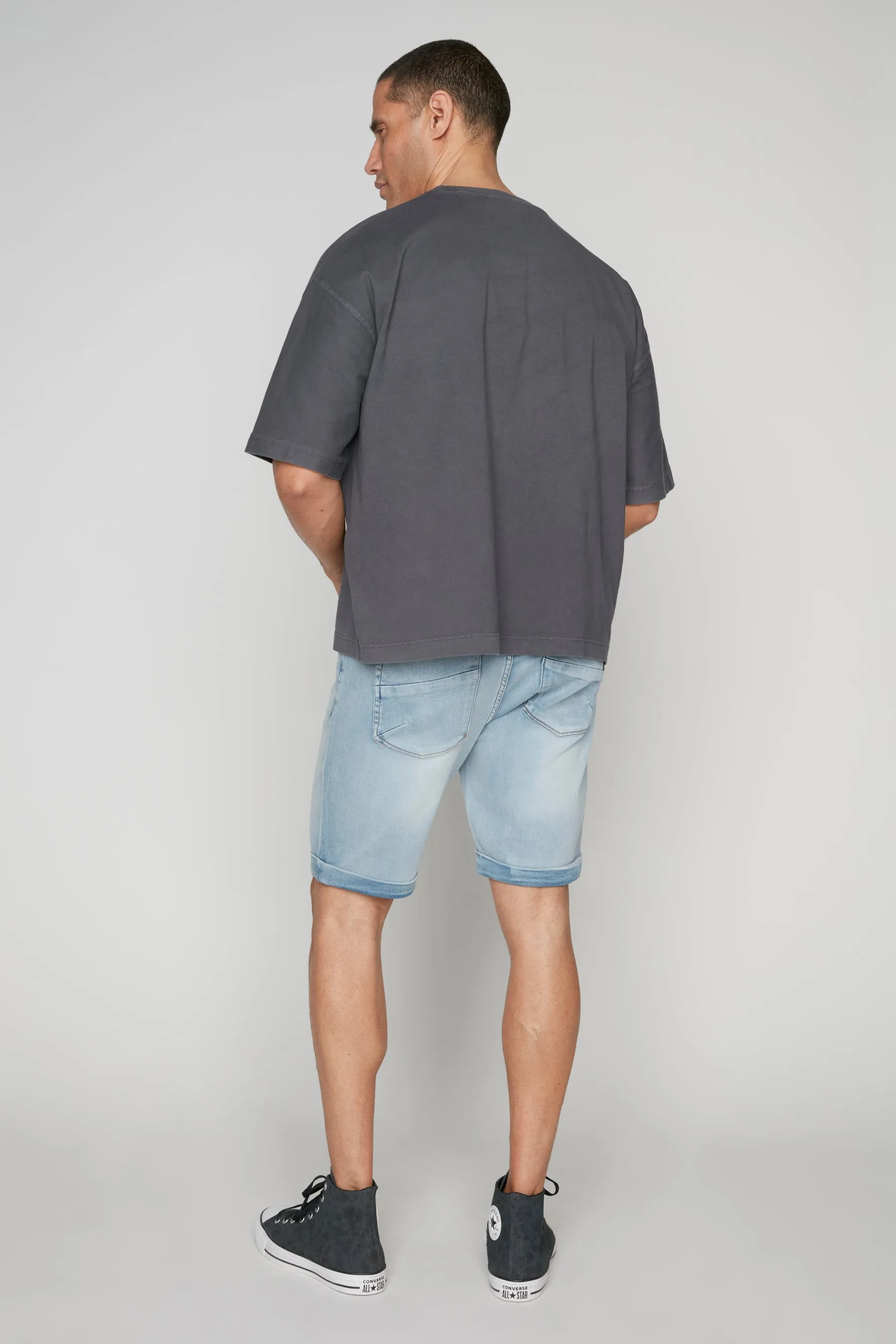 LENNON - Mens Rolled-Up Shorts - Vintage Blue