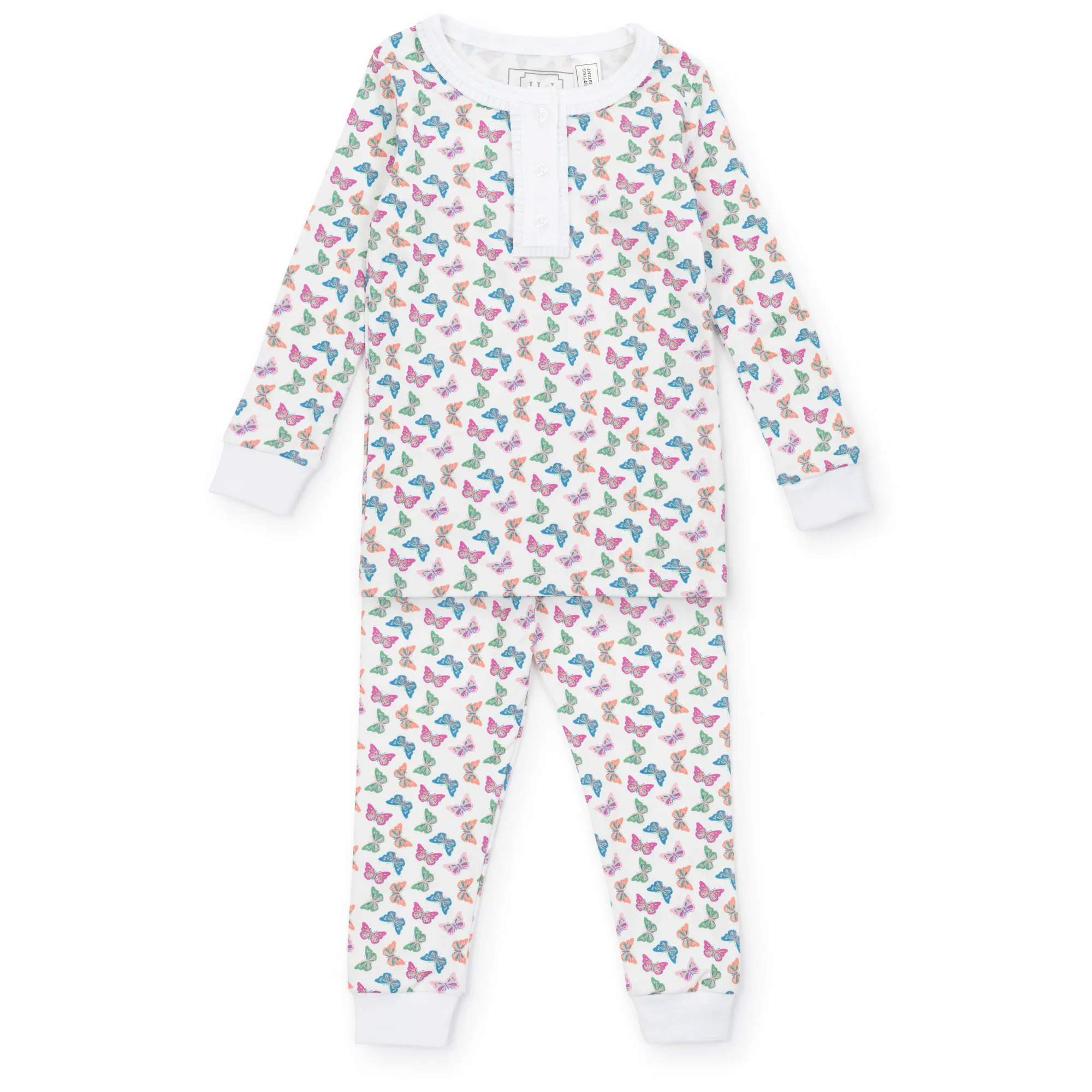 Lila and Hayes - Alden Pajama Set - Bright Butterflies