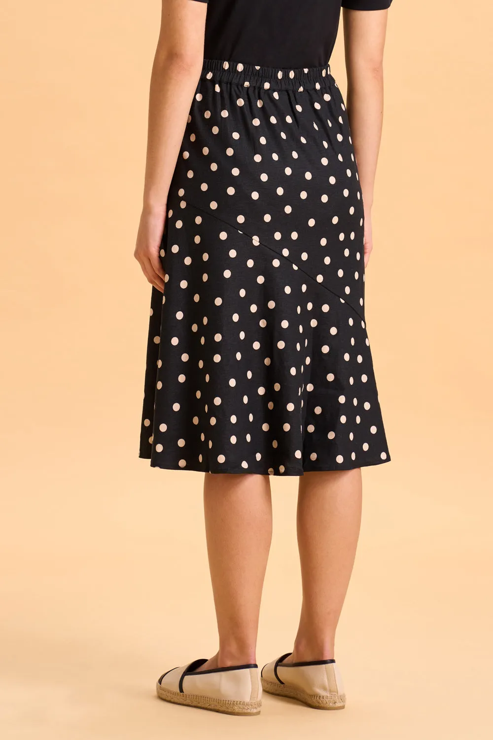 Linen Skirt - Polka Dot