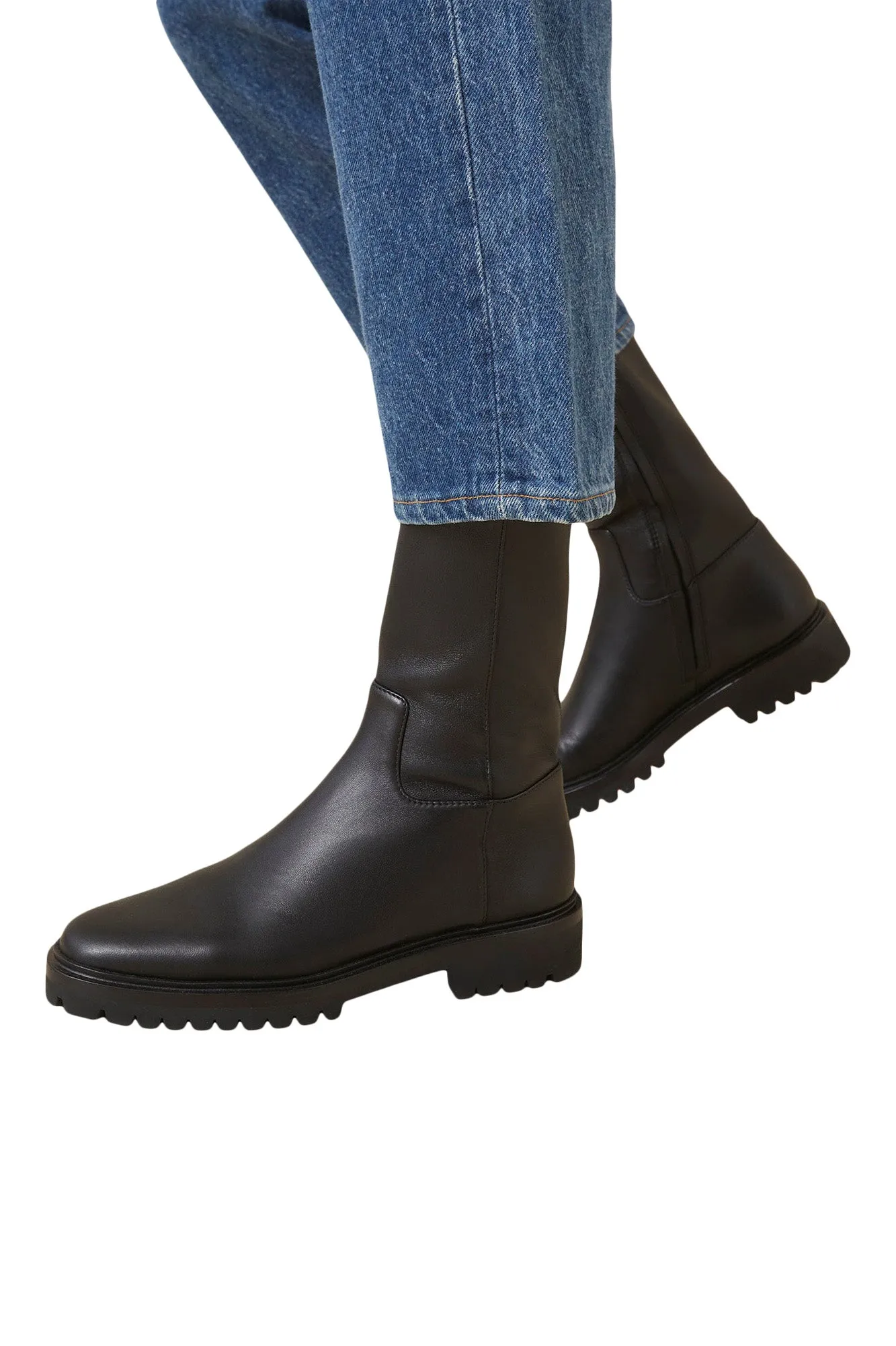 Loeffler Randall Danny Lug Sole Boot in Black