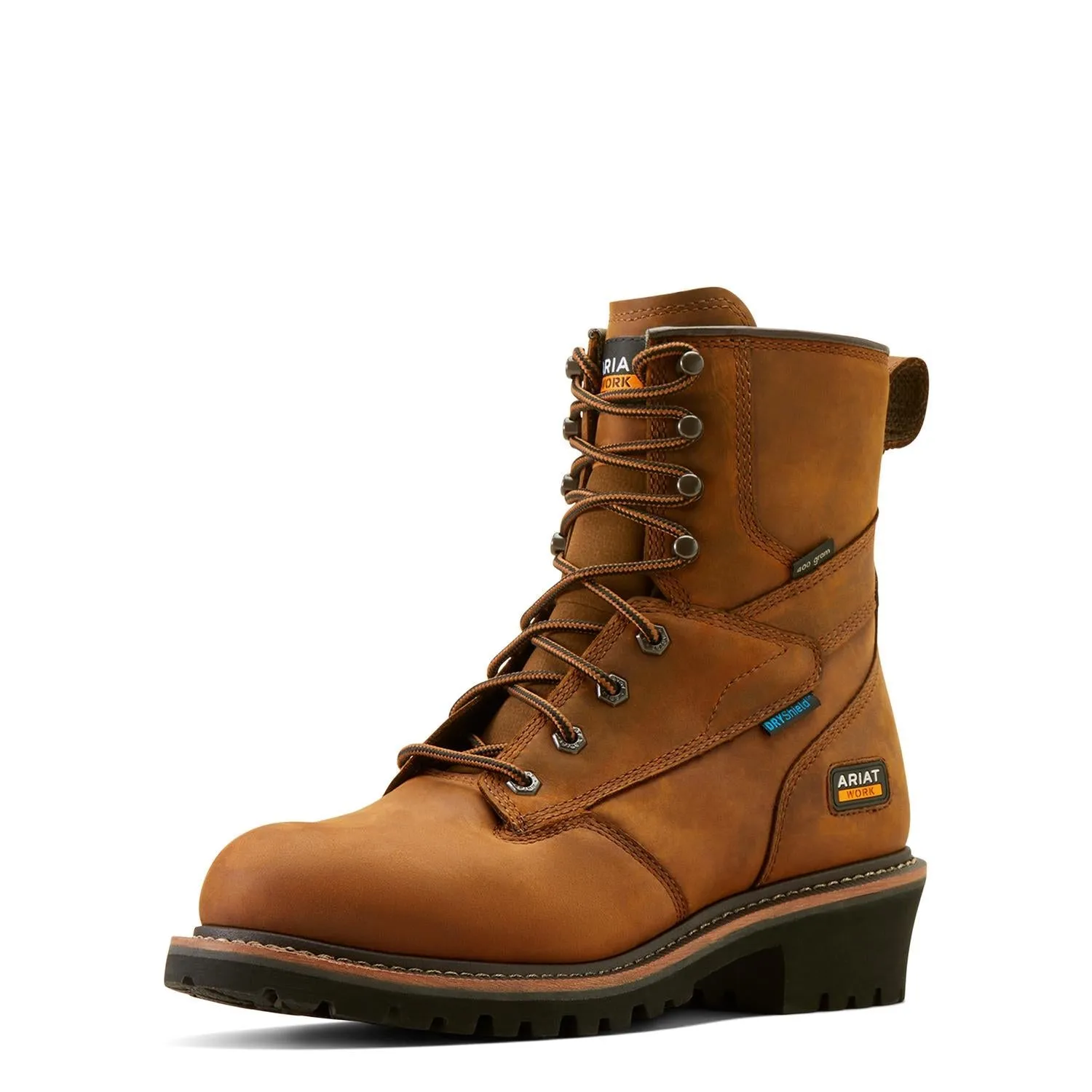 Logger Shock Shield Waterproof Insulated Work Boot Copper Brown