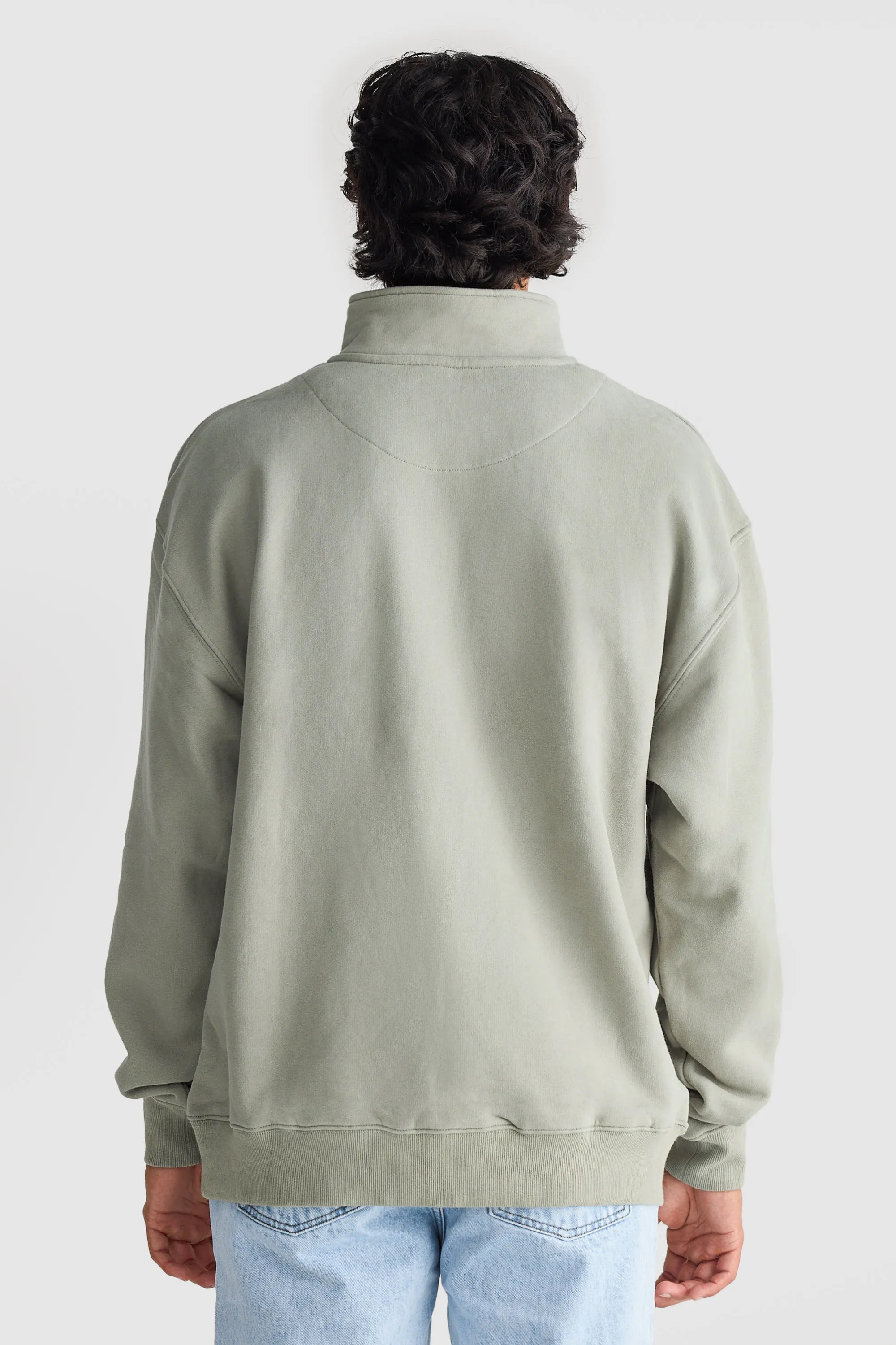 Logo Quarter Zip Olive