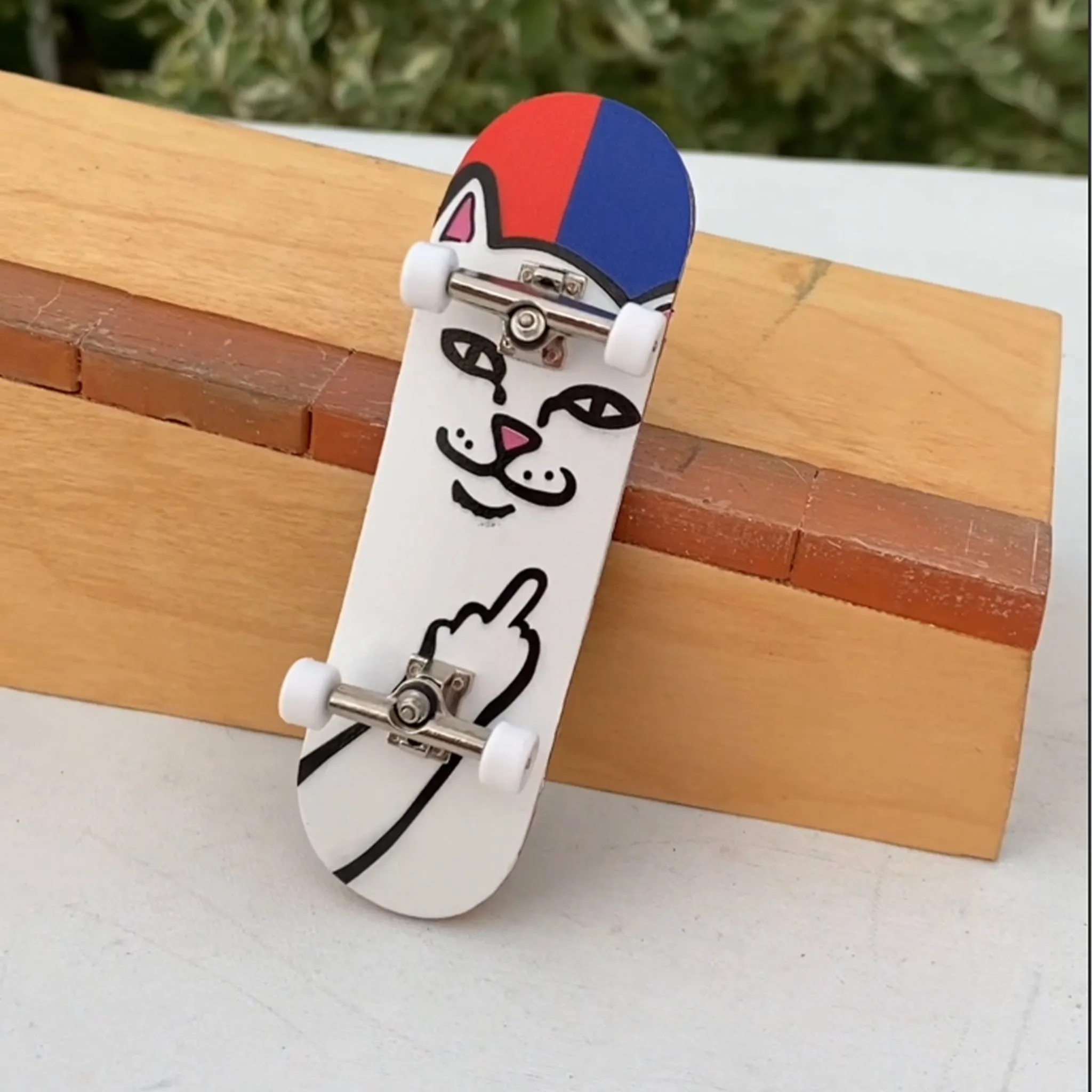 Lord Nermal Mini Skateboard (Red/Blue)