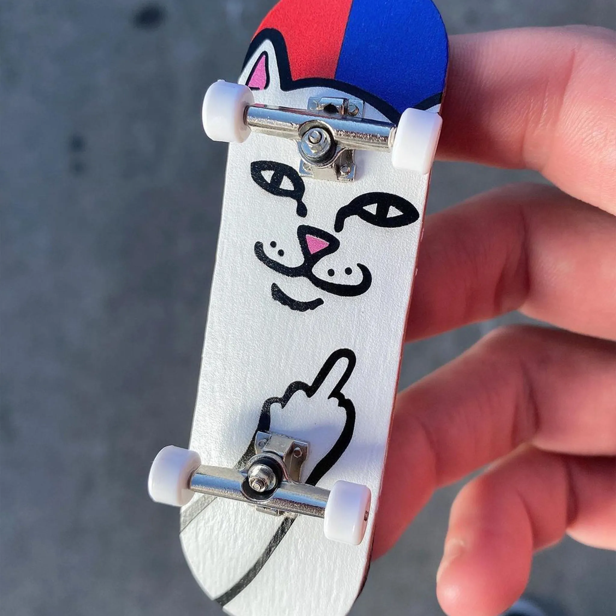 Lord Nermal Mini Skateboard (Red/Blue)