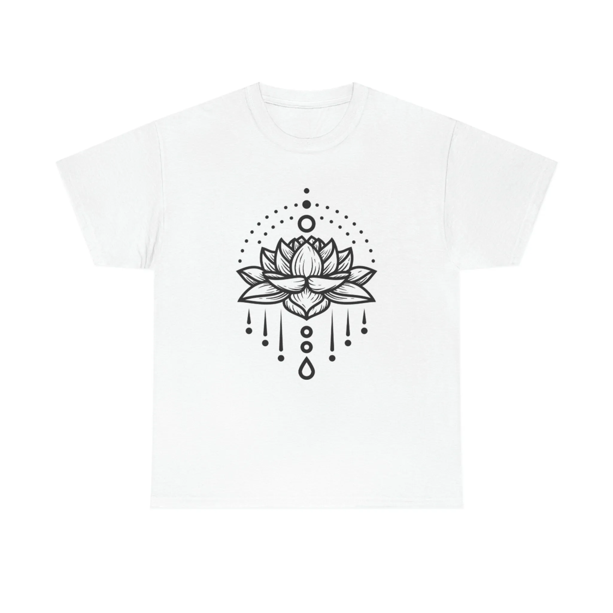 Lotus Flower Heavy Cotton Tee Spiritual Shirt