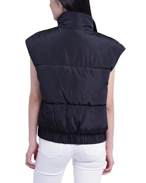 Love Token Black Nylon Puffer Vest