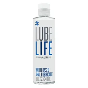 Lube Life Water-Based Anal Lubricant, Personal Backdoor Lube for Men, Women and Couples, Non-Staining, 8 Fl Oz