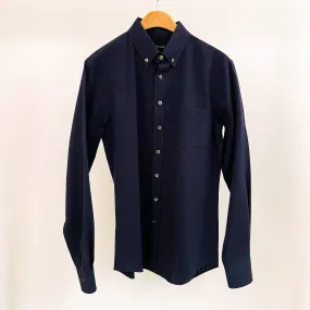 M - Navy Seersucker L/S Shirt