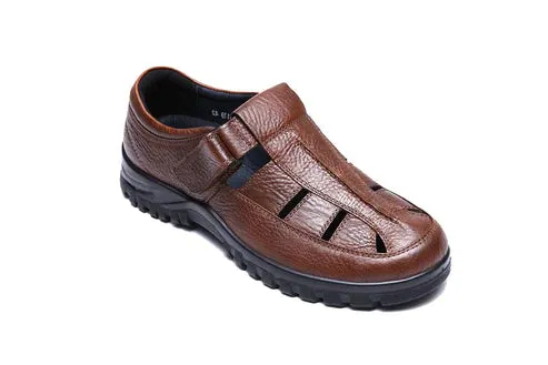 Mens Closed Sandals Leather Brown Cognac G-Comfort A-9419C sale