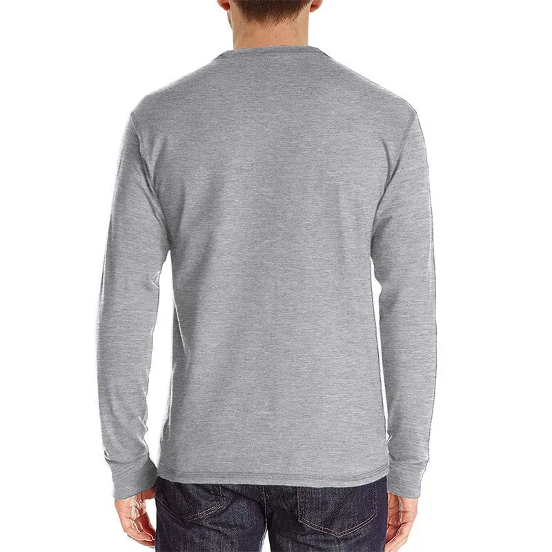 Men's Long Sleeved Round Neck T-Shirt Men's Base Coat T-Shirt