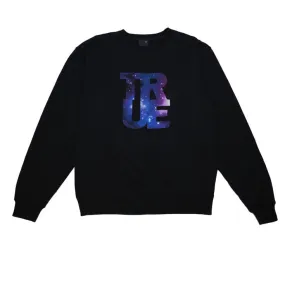 Mens True Galaxy Crewneck Sweatshirt Black