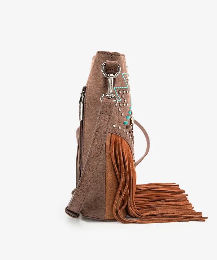 Montana West Aztec Fringe Concealed Carry Crossbody Purse