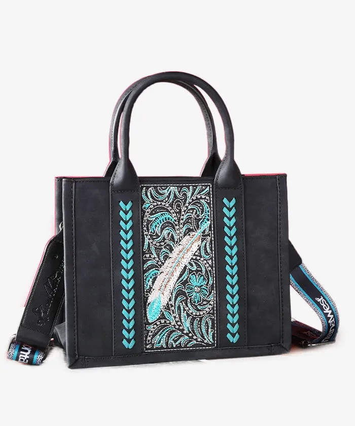 Montana West Embroidered Feather Crossbody