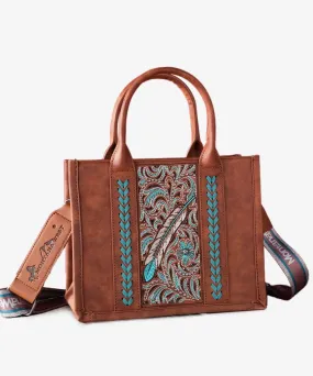 Montana West Embroidered Feather Crossbody