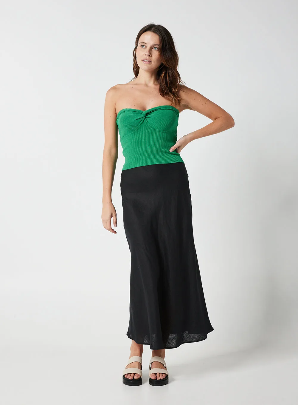 Ophelia Midi Skirt-Black