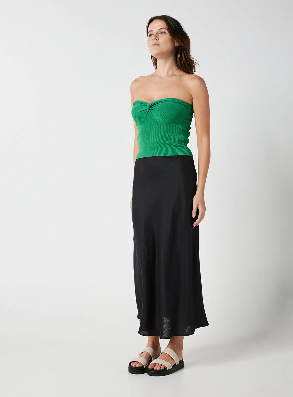 Ophelia Midi Skirt-Black