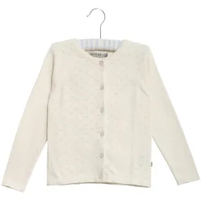 Organic cotton knit cardigan Maja-White