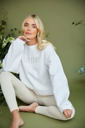 Personalised Bride Sweatshirt - White / Nude