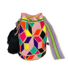 Picasso Bags | Abstract Art Multicolored Crochet Bags - L