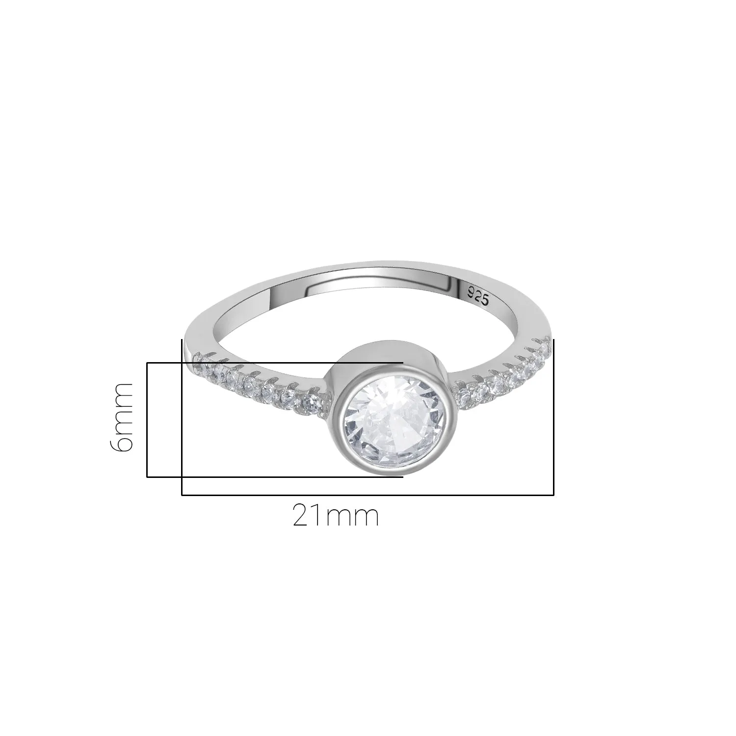 Pissara by Sukkhi Amazing 925 Sterling Silver Cubic Zirconia Finger Ring For Women And Girls|with Authenticity Certificate, 925 Stamp & 6 Months Warranty