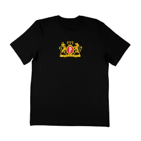 PIZZA T-SHIRT CREST BLACK