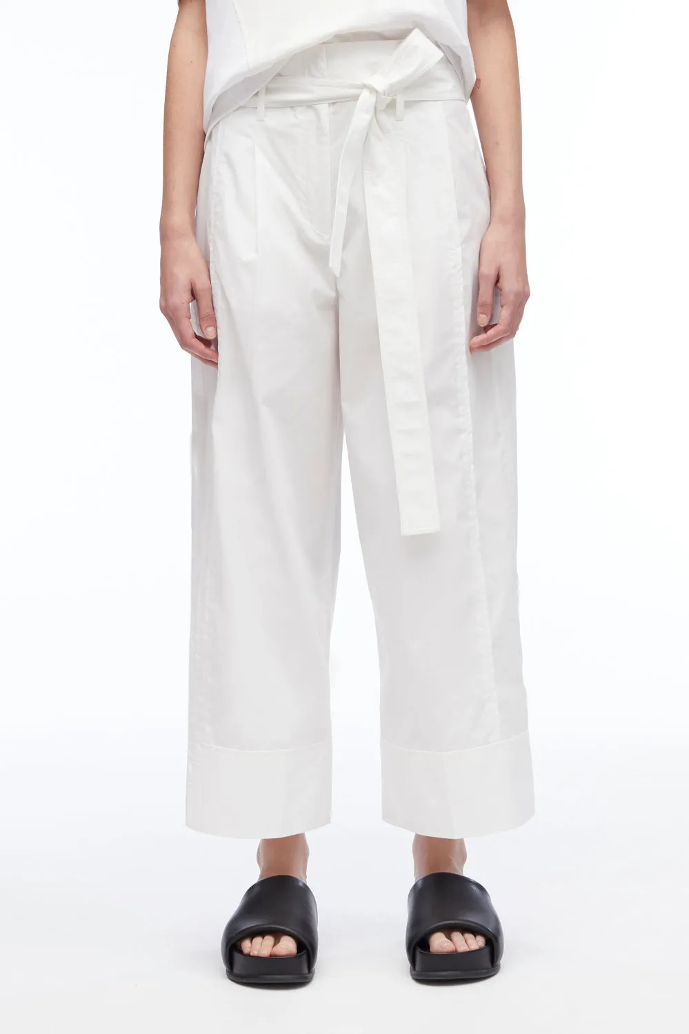 Poplin Wide Leg Pant