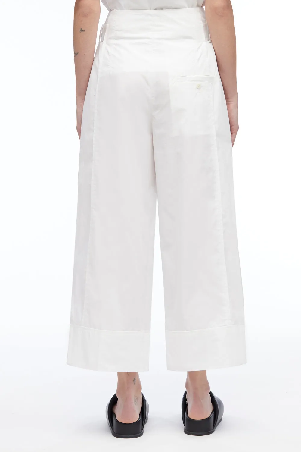 Poplin Wide Leg Pant