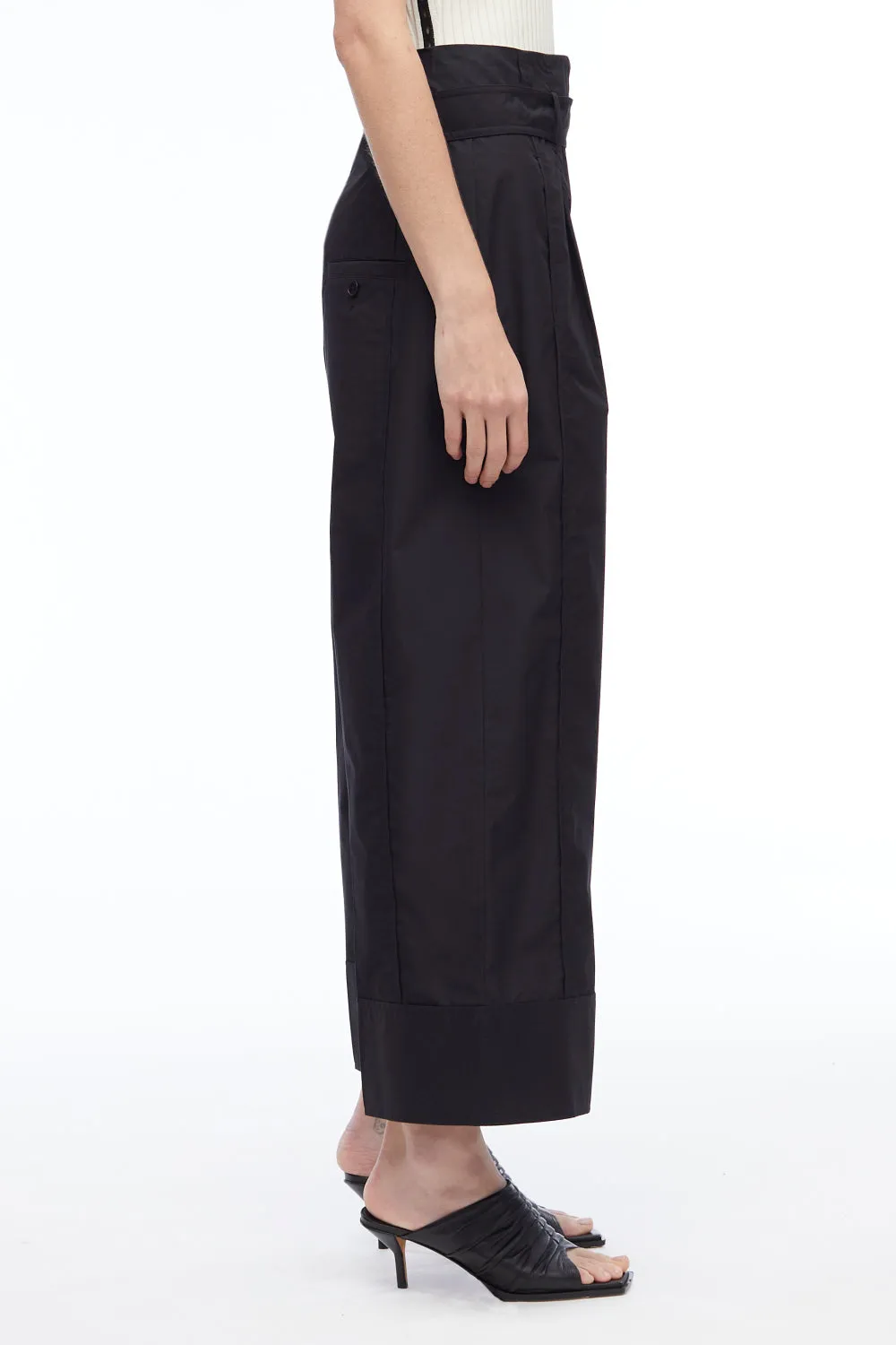 Poplin Wide Leg Pant