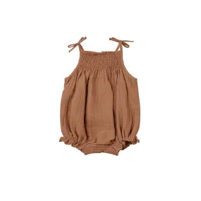 Quincy Mae Betty Romper - Clay