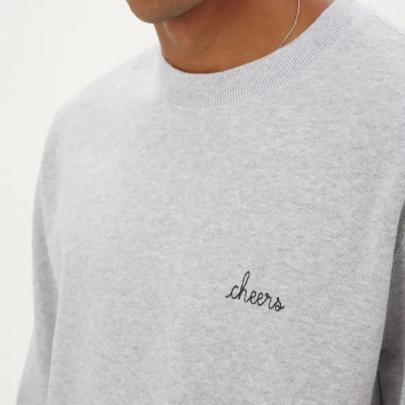 "Cheers" Sweatshirt (Light Heather Grey)