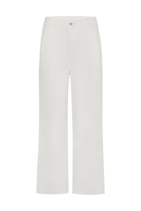 Recycled Cotton Utility Wide Leg Jean - Ivory