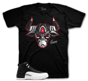 Retro 12 Playoff Shirt - War Bully - Black