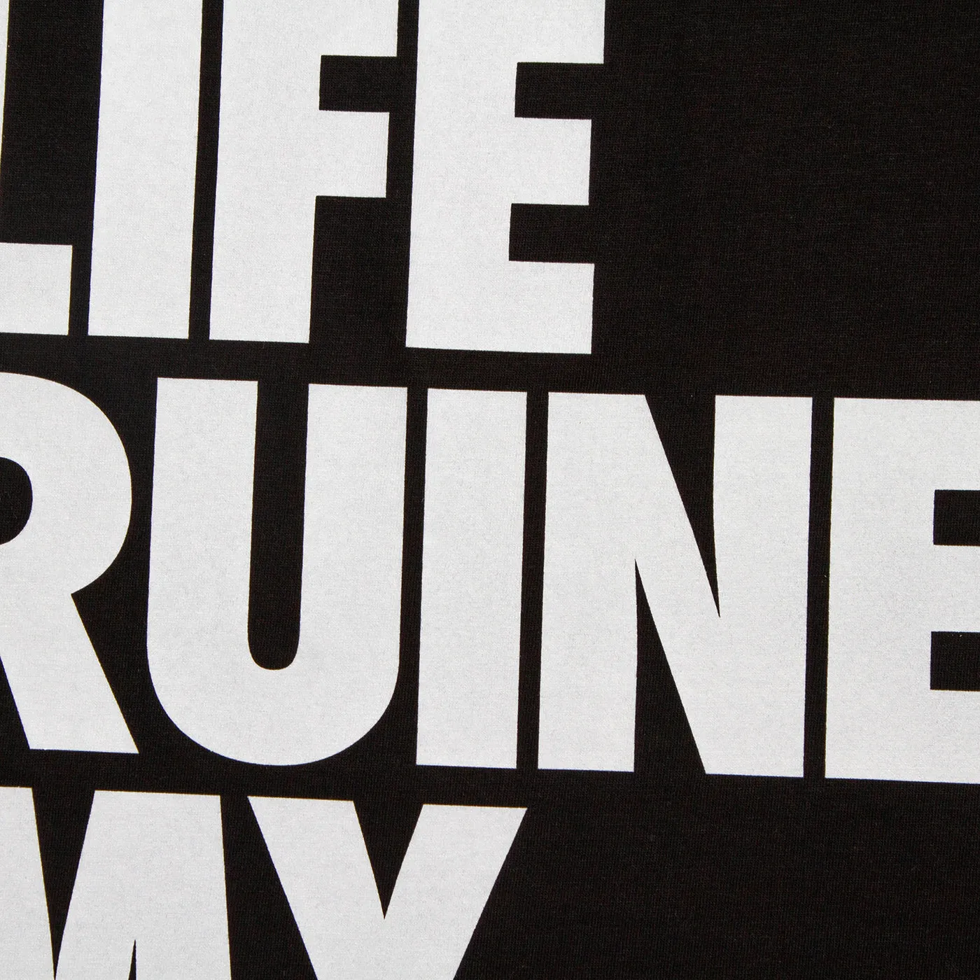 RNW Life Front Print - Tshirt - Black