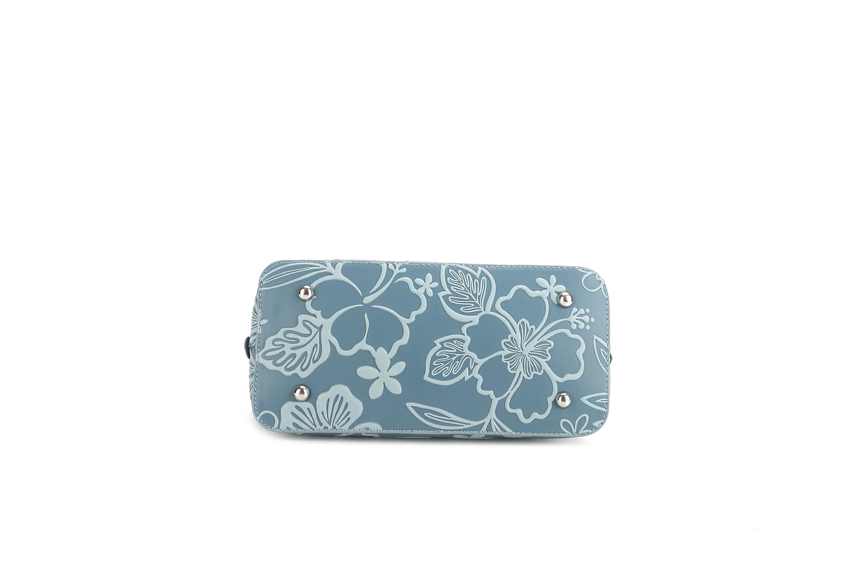 Satchel Lora Cherry Blossom Embossed Blue