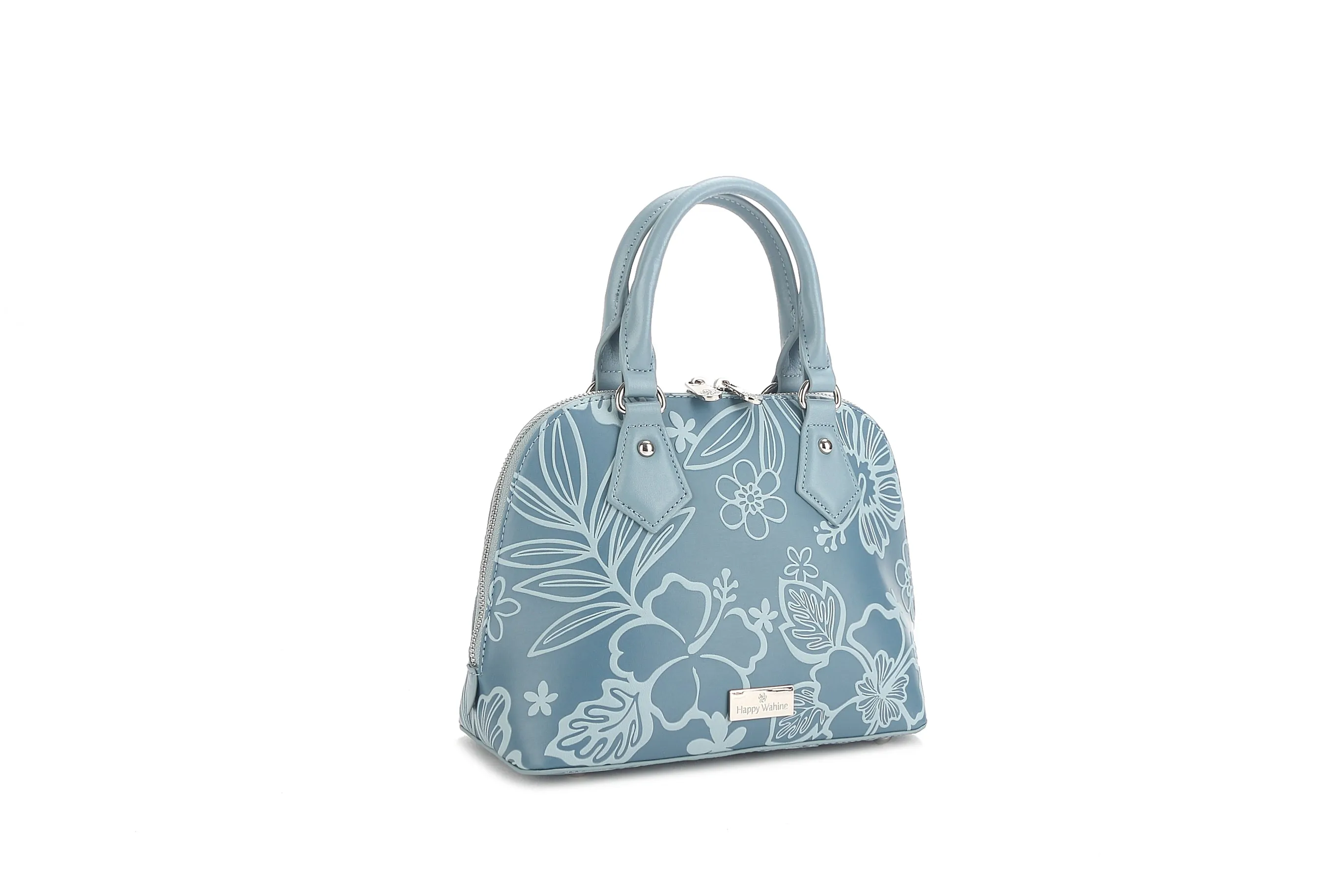 Satchel Lora Cherry Blossom Embossed Blue