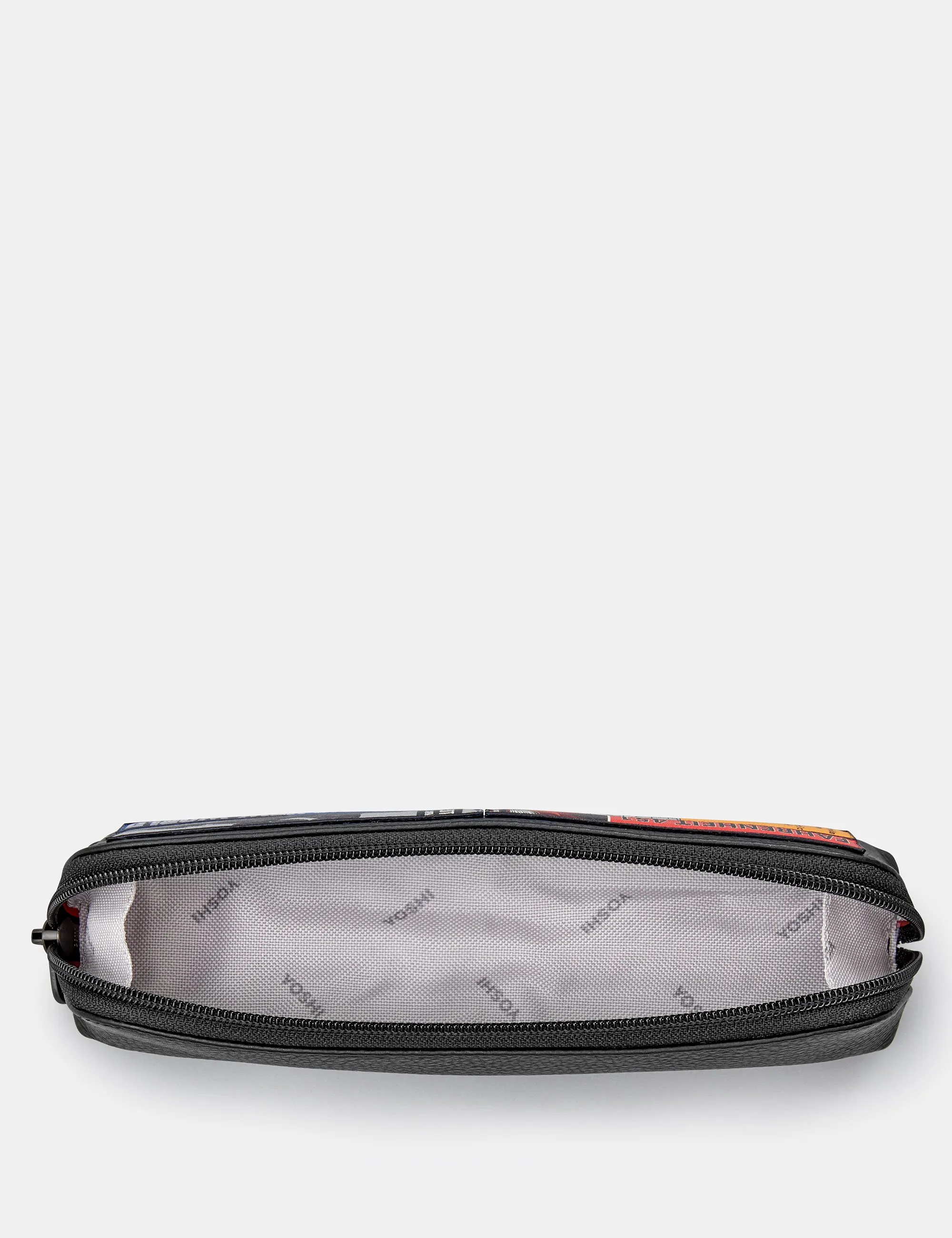 Sci-Fi Bookworm Black Leather Pencil Case