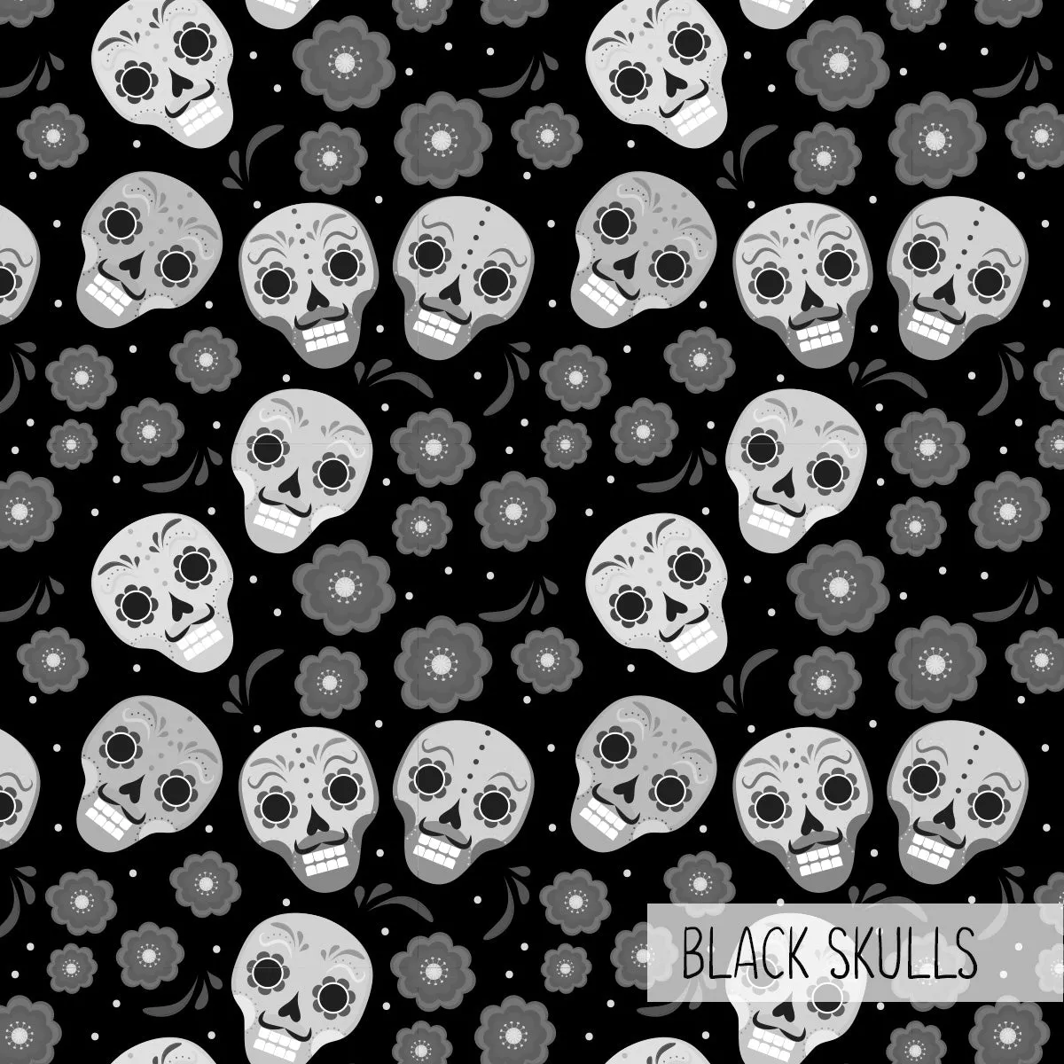 Single Layer Shorts | Black Skulls