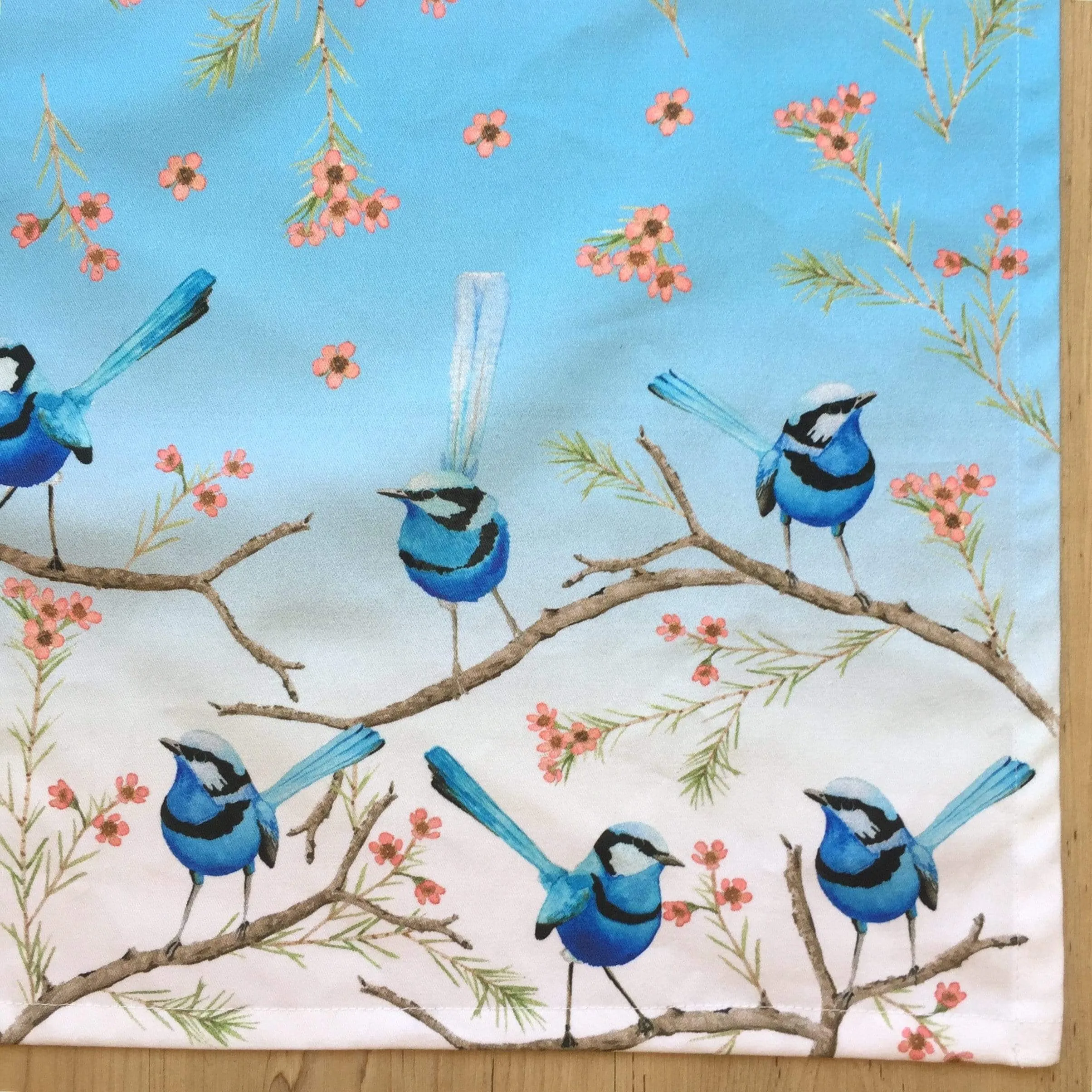 Splendid Blue Wren Tea towel