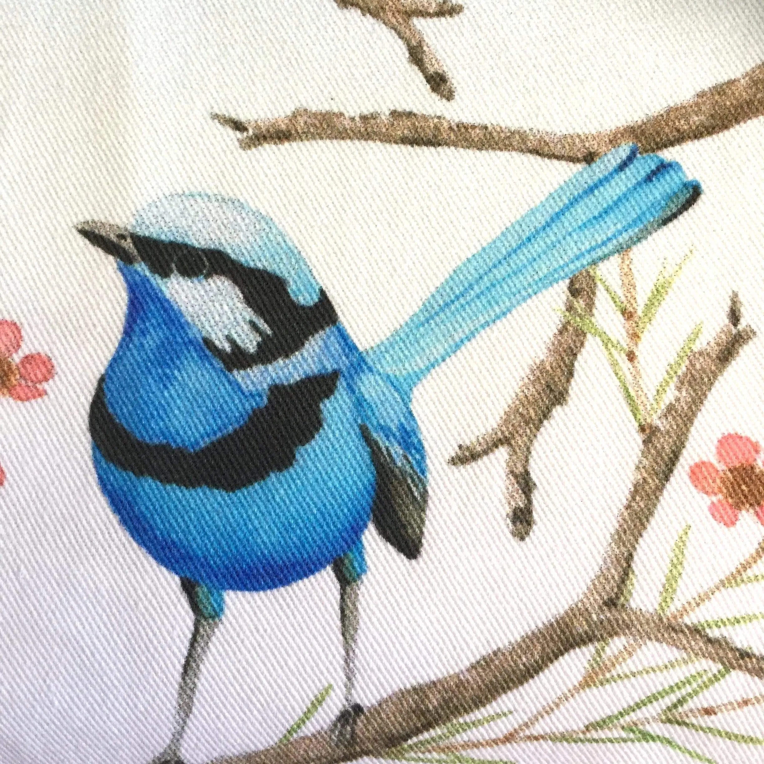 Splendid Blue Wren Tea towel