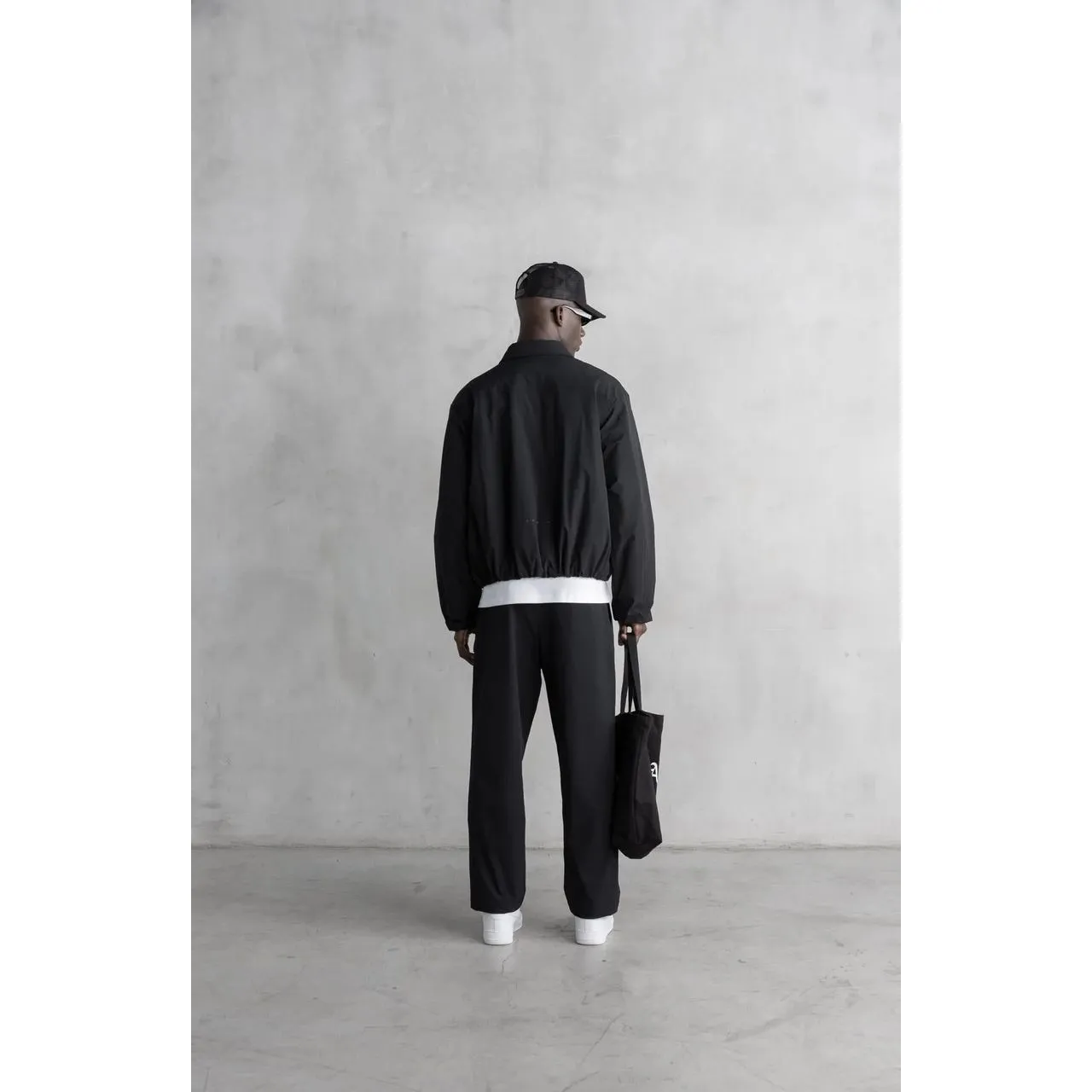 Stampd Oversized Cropped Bomber Black