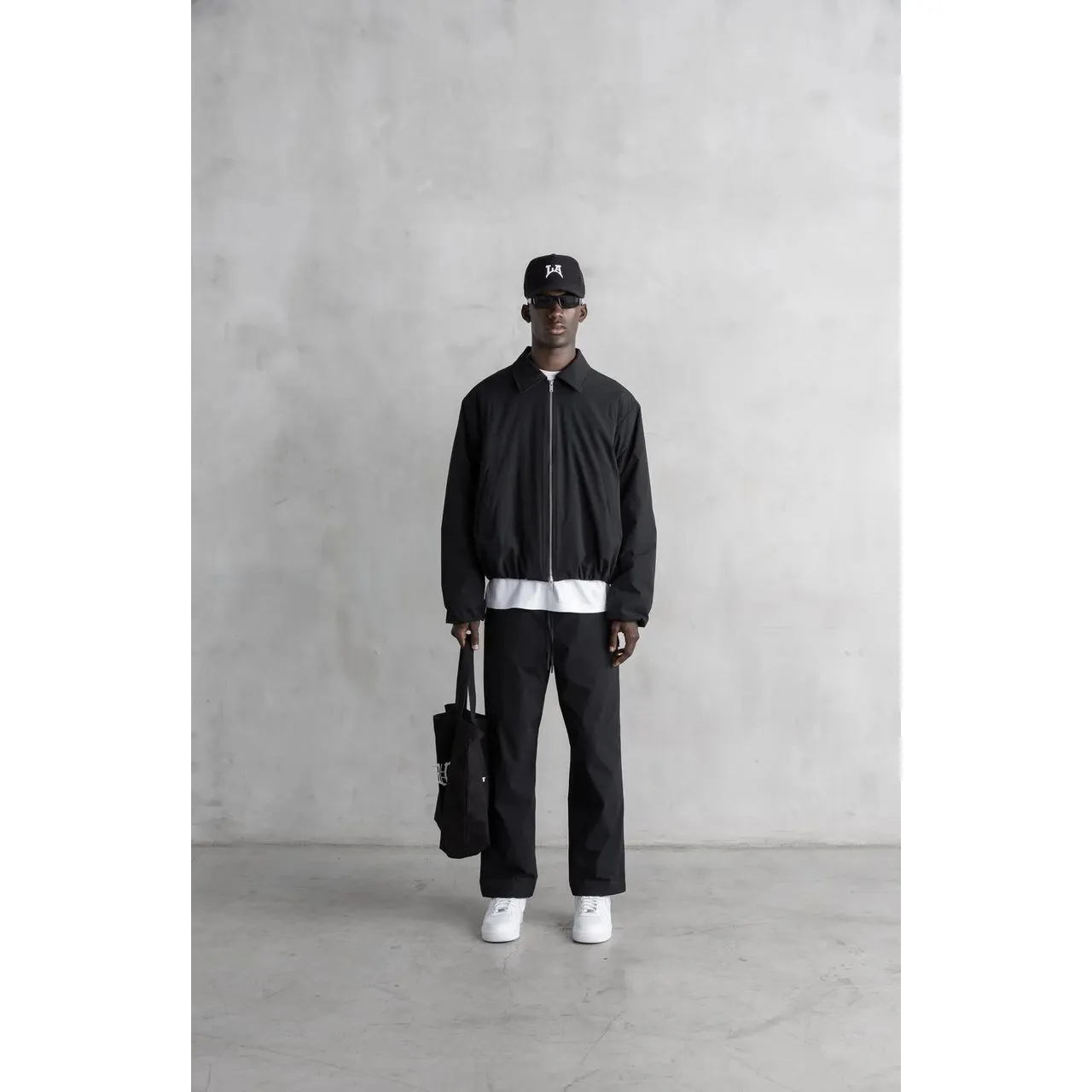 Stampd Oversized Cropped Bomber Black